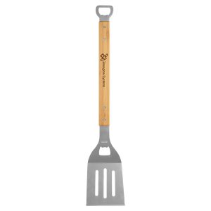 19 1/4" Bamboo Barbeque Spatula with Bottle Opener