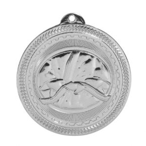2" Bright Silver Martial Arts Laserable BriteLazer Medal