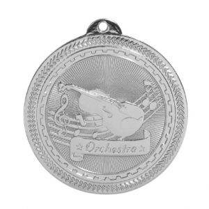 2" Bright Silver Orchestra Laserable BriteLazer Medal
