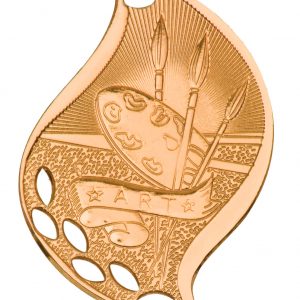 2 1/4" Antique Bronze Art Laserable Flame Medal