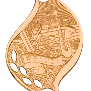 2 1/4" Antique Bronze Band Laserable Flame Medal