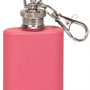 1 oz. Matte Pink Flask Keychain