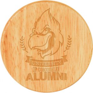 2 3/4" Round Wooden Magnetic Bottle Opener