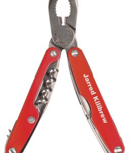 4" Red 14-Function Multi-Tool with Black Pouch