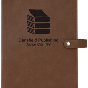 6 1/2" x 8 3/4" Dark Brown Leatherette Book/Bible Cover with Snap Closure