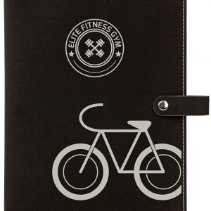 6 1/2" x 8 3/4" Black/Silver Leatherette Book/Bible Cover with Snap Closure