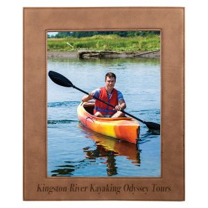 8" x 10" Dark Brown Laserable Leatherette Photo Frame