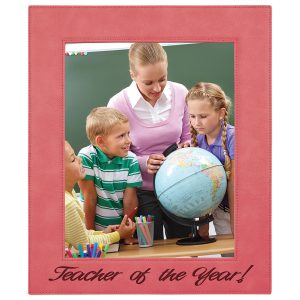 8" x 10" Pink Laserable Leatherette Photo Frame