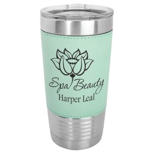 20 oz. Teal Laserable Leatherette Polar Camel Tumbler with Clear Lid