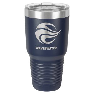 Polar Camel 30 oz. Navy Blue Ringneck Vacuum Insulated Tumbler w/Clear Lid