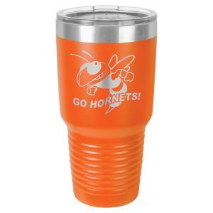Polar Camel 30 oz. Orange Ringneck Vacuum Insulated Tumbler w/Clear Lid