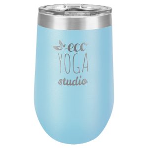 Polar Camel 16 oz. Light Blue Vacuum Insulated Stemless Tumbler w/Lid