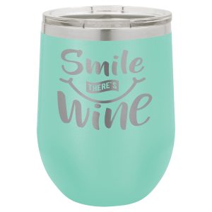 Polar Camel 12 oz. Matte Teal Vacuum Insulated Stemless Wine Glass w/Lid