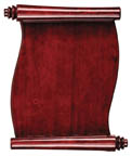 9 1/2" x 12" Rosewood Piano Finish Scroll Plaque