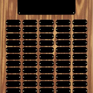 60 Black Plate Walnut Finish Completed Perpetual Plaque