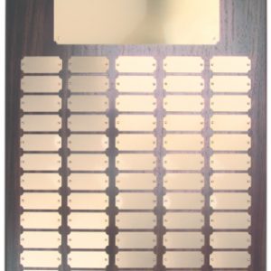 102 Black Plate Walnut Finish Completed Perpetual Plaque